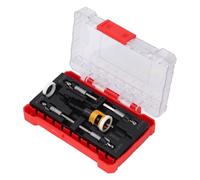 FTVOGUE Jeu de Forets à Fraiser à Tige Hexagonale, 5 Pièces, Forets Coniques à 82 ° pour le Travail du Bois avec Butée de Profondeur Réglable et Cannelures en Spirale