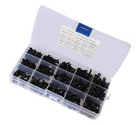 FTVOGUE Jeu de Vis à Six Pans Creux, Vis et écrous en Acier au Carbone, Fixations à Tête Plate M3 M4 M5 pour Connexion électrique Domestique et Commerciale