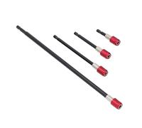 FTVOGUE Jeu d'extension de Foret Magnétique, Acier allié avec Tige Hexagonale de 1/4 Pouce, 4 Pièces pour Outils électriques de Différentes Tailles 60 Mm à 300 Mm