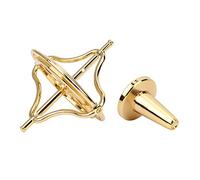 FTVOGUE Jouet Gyroscope en Alliage, Structure Mécanique Pure, Jouet de Décompression Anti-gravité pour Adultes avec Cadre en Métal coloré et Arbre en Acier Inoxydable (Gold)