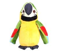 FTVOGUE Jouet Perroquet Parlant électrique, Apprenez à Parler en Répétant n'importe Quelle Langue, Tissu en Peluche Confortable, avec Fonction Secouer la Tête, pour L'éducation Précoce (Green)