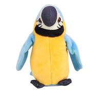FTVOGUE Jouet Perroquet Parlant en Peluche éducatif pour Enfants avec Répétition de la Parole et Secousse de la Tête en Peluche Douce en Coton PP alimenté par Batterie pour les Tout-petits à la (BLUE)