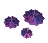 FTVOGUE Jouet Sensoriel en Forme D'étoile Imprimée en 3D, Jouet Anti-Stress Polygonal pour Les Doigts avec Poignée Rotative pour Soulager Le Stress et Favoriser la Concentration. (Purple)