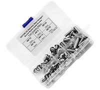 FTVOGUE Kit D'assortiment de Vis à Six Pans Creux à Tête Ronde en Acier Inoxydable M6 de 60 Pièces avec Boîte de Rangement pour L'assemblage D'appareils de Meubles de Machines et les