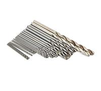 FTVOGUE Kit de Forets en Alliage D'aluminium 25 Pièces, Jeu de Forets Torsadés à la Main pour Bois, Plastique, Noyer