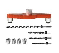 FTVOGUE Kit de Gabarit de Cheville à Centrage Automatique avec 4 Forets 1/2 1/4 5/16 3/8 Pouces et Bagues 6 Mm 8 Mm 10 13 pour L'installation de Supports D'étagère Flottants