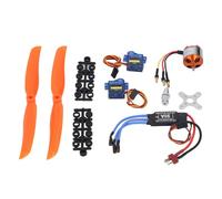 FTVOGUE Kit de Moteur d'avion RC A2212 1400KV, Moteur sans Balais 30A ESC SG90, Servo 8060, Ensemble D'hélices avec Connecteurs Banane en T pour Planeur d'avion RC Quadcopter