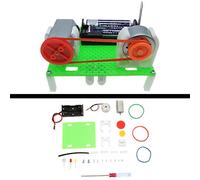 FTVOGUE Kit de Moteur électrique ABS avec Roue de Transmission de Générateur avec Moteur 180 et 300, Modèle d'expérimentation Physique 90 X 80 X 60 Mm pour l'apprentissage en t la Pratique
