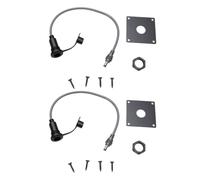 FTVOGUE Kit de Passage Mural adapté pour Mini Antenne Parabolique, Prise D'alimentation Cc étanche en Alliage D'aluminium avec Presse-étoupe pour RV Marine