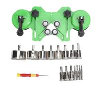 FTVOGUE Kit de Scie Cloche Diamant, 15 Pièces de 6 à 50 Mm, Embouts D'ouverture de Carrelage Sec et Humide avec Double Guide à Ventouse pour le Perçage de Céramique, Verre, Marbre, Granit