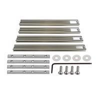 FTVOGUE Kit de Système de Rail de Travail du Bois Rail de Guidage en Aluminium 500 Mm Ensemble de Gravure de Fente à Mouvement Fluide avec Glissières et Vis pour les Menuisiers Tâches de Fraisage de