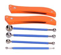 FTVOGUE Kit de Tige de Couteau de Réparation de Finition de Calfeutrage de Carrelage avec Outils ABS en Acier au Carbone pour Presser les Joints de Carreaux de Céramique, Remplir les