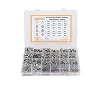 FTVOGUE Kit de Vis à Tête Plate à Six Pans Creux, 1220 Pièces, en Acier Inoxydable 304, Conception de Filetage Durable, Idéal pour les Machines et l'électronique