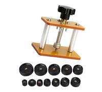 FTVOGUE Kit D'outils de Réparation de Boîtier Arrière de Montre, Ensemble de Presse avec 12 Matrices, Machine D'estampage à Vis Métallique pour Le Remplacement du Boîtier Arrière de Montre (Modèle 1)