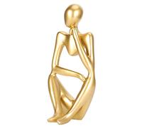 FTVOGUE La Statue du penseur, Sculpture Abstraite dorée de penseur de Personnes Ornement Sculpture de la Maison Statue Décoration DIY Décors en résine, Cadeau à des Amis, 27 x 15 x 8 cm