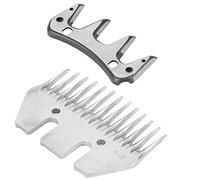 FTVOGUE Lame de Cisaillement Droite pour Moutons et Peignes Lames de Tondeuse de Chèvre de Rechange pour Ciseaux électriques à Laine(Lame Droite 13 Dents (+ Lame pivotante))