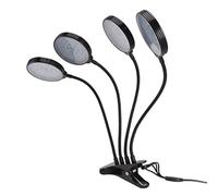 FTVOGUE Lampe de Culture LED 60W avec 5 Modes d'intensité Variable, Lampe de Culture à 4 Têtes Réglable à 360 ° pour Plantes d'intérieur, Base en Aluminium Alimentée par USB