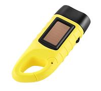 FTVOGUE Lampe de Poche à Manivelle à énergie Solaire LED avec Batterie Rechargeable Compacte 12,4 X 4,5 X 3,2 Cm Poignée Ergonomique pour Camping Randonnée Utilisation d'urgence en Extérieur