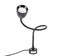 FTVOGUE Lampe de Travail LED à Col de Cygne Flexible, Base Magnétique 7W 6000K, Lumière Blanche pour établi, Tour, Machine à Coudre, Lecture CNC, Alliage D'aluminium, Fer et Silicone (Prise UE)