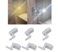 FTVOGUE Lampe LED pour charnière, 10 jeux de 3 lampes LED universelles pour placard ABS pour cuisine moderne, blanc froid (#2)