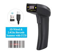 FTVOGUE Lecteur de Codes à Barres 2D et 1D avec Numérisation à Grande Vitesse USB CCD CCD Bar Code Scanner pour Les Commerces Commerciaux (1d sans Fil et câblé)
