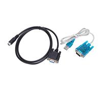 FTVOGUE Ligne de Communication PLC, Adaptateur USB vers 232, Câble Noir dédié au Port Rond MD8 pour écran Tactile OP320 et Autres Appareils HMI