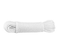 FTVOGUE Lignes de Corde en Nylon 20 M Corde à Linge Durable de Haute qualité pour Le Camping Jardinage Activités de Plein Air Bleu Orange Vert Blanc 65,6 Pieds (White)