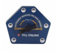 FTVOGUE Localisateur de Soudage Magnétique Positionneur de Soudage Magnétique Fixation de FM4-S 15-20 Kg Forte Aspiration Démagnétisation à un Bouton Multi-angle 30 45