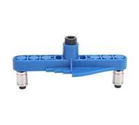 FTVOGUE Localisateur de Trous pour le Travail du Bois Guide de Perçage ABS Gabarit 2 en 1 Perforateur Droit avec échelle Britannique pour la Disposition des Perçages de Chevilles dans la Menuiserie