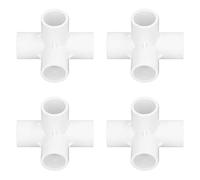 FTVOGUE Longtel-Last 6-Paths -PVC Pipe Corner Resolutions Connexion Joint Facile Connexion Intérieure 20 Mm Diamètre Intérieur pour Le Boîtier, Les Tables et Les Chaises de Cat 10pcs pour (White)