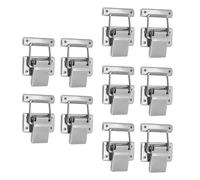FTVOGUE Loquets à Loquet 10 Pièces, Serrure à Loquet à Boucle à Bascule de Porte D'armoire en Acier Inoxydable avec Structure à Ressort pour Diverses Boîtes, Barils, Armoires,