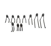 FTVOGUE Lot de 10 Crochets Doubles de Garage en Fer et PVC, Type U et J avec 40 Vis pour Outils électriques, Pelles, Balais, Rangement Mural de Garage