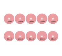 FTVOGUE Lot de 10 Disques de Ponçage Diamantés de 7,6 Cm (3 po), pour Marbre, Béton, Pierres, 3 000 Mailles, Polissage Humide et Sec, Marbre, Pierre, Céramique, Carrelage, Verre, Rose