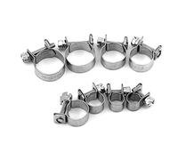 FTVOGUE Lot de 10 mini colliers de serrage en acier inoxydable pour tuyau de carburant (11-13Mm)
