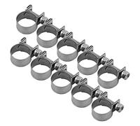 FTVOGUE Lot de 10 mini colliers de serrage en acier inoxydable pour tuyau de carburant (14-16Mm)