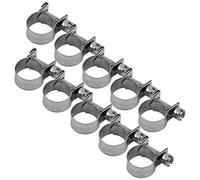 FTVOGUE Lot de 10 mini colliers de serrage en acier inoxydable pour tuyau de carburant (8-10Mm)