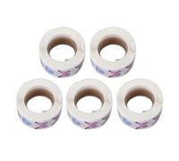 FTVOGUE Lot de 2 500 Autocollants en Forme de Fleurs, 5 Rouleaux, 8 Styles de Motifs Animaux et Floraux, 3,8 X 2,5 Cm, Imperméables, pour Scrapbooking, Travaux Manuels, Scrapbooking,