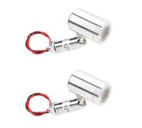 FTVOGUE Lot de 2 Mini Spots LED DC12 V 1 W, éclairage D'intérieur, éclairage D'accentuation, Angle de Faisceau 30 °, 130 Lm, Boîtier en Alliage D'aluminium pour karaoké, Bibliothèque, (Lumière chaude)