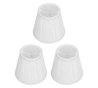 FTVOGUE Lot de 3 Abat-jours en Tissu à Clipser E14, Style Moderne, pour Lampe de Table, Lustre à Bougie (Crucheur)