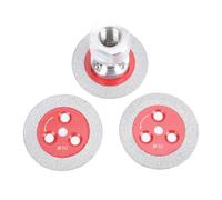 FTVOGUE Lot de 3 Lames de Scie Diamantées pour Gravure, Disque de Coupe diamanté de 50 Mm avec Bride Filetée de 5/8 Po, pour Marbre, Granit, Pierre et béton.