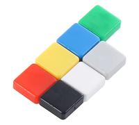 FTVOGUE Lot de 350 Capuchons de Boutons Poussoirs Carrés, 7 Couleurs, Droits A14, pour Panneaux de Commande Industriels et Utilisateurs d'électronique, Rapide des Couleurs, Ajustement momentané des