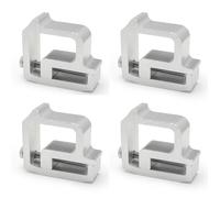 FTVOGUE Lot de 4 Pinces de Montage pour Capuchon de Camion, Système de Rail Utilitaire, Kit de Pinces de Montage en Alliage D'aluminium avec Mâchoires Fendues pour une Prise Ferme