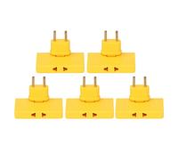 FTVOGUE Lot de 5 Convertisseurs de Prises, Adaptateur Rotatif à 180 | Construction en ABS et Laiton, capacité 10 A, 1 500 W, 0,6 Pouce D'épaisseur, pour les Voyages ou les Espaces Restreints