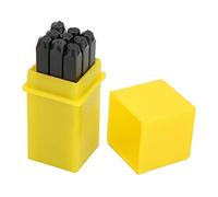 FTVOGUE Lot de tampons chiffres et lettres, acier au carbone, kit d'outils de bricolage avec poinçon de chiffres alphabétiques de 3 mm avec étui. Pour le gaufrage des marquages sur le métal, le bois, le cuir (timbre numérique (0-9))
