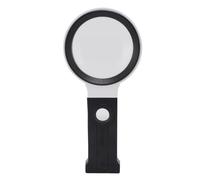 FTVOGUE Loupe Pliante Portable Grossissement 5x/25x avec 32 LED et Support Réglable pour la Lecture, la Réparation D'objets de Collection et Les Travaux de précision.