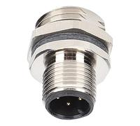 FTVOGUE M12 Connecteur à Visser pour Panneau, Connecteur blindé à 4 | Interface Ethernet industrielle, courant nominal 4 A, boîtier en laiton blindé à 360°, étanche IP67 pour réseaux de capteurs