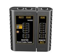 FTVOGUE M469D Testeur de Câble Réseau, Indicateur LED, Détecteur de Câble Multifonction pour Lignes RJ11 RJ45, Idéal pour la Maintenance du Réseau et les Tests Longue Distance (BLACK)
