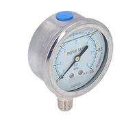 FTVOGUE Manomètre à Vide 1 4 NPT Boîtier en Acier Inoxydable Cadran Transparent Niveau de Précision 2,5 0 à 0,6 MPa pour Testeurs de Carburant Chimique Mesure de Pression d' d'eau Hydraulique