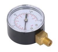 FTVOGUE Manomètre Axial, Construction en Acier Inoxydable, 0-160 Psi pour l'air et l'eau dans les Applications Industrielles