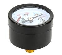 FTVOGUE Manomètres de Compresseur D'air, Coques en Fer Y40, Cadran Facile à Lire 0 180 PSI 0 12 Bars, Mesure de Pression, avec des Performances Stables, pour Compresseurs à Piston à